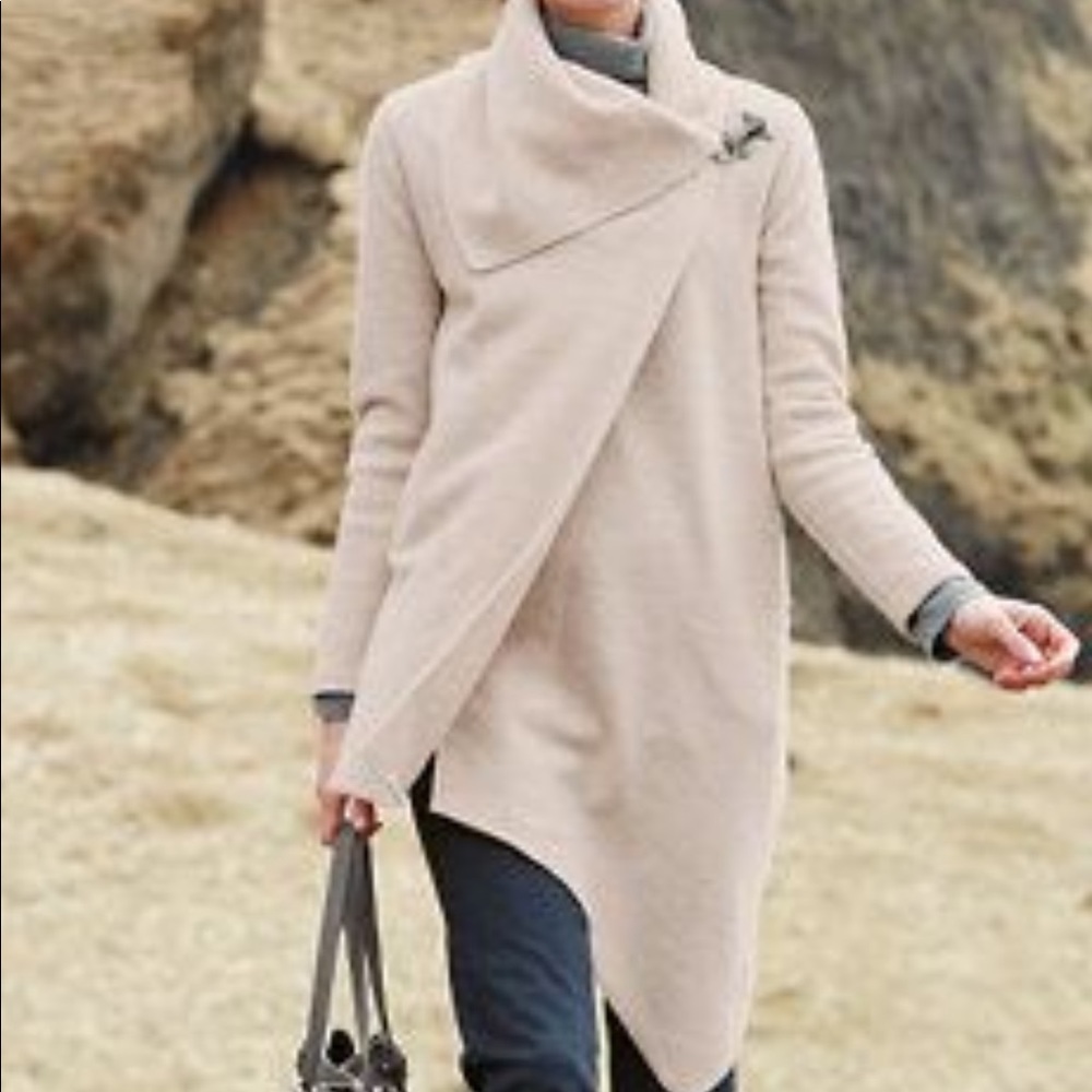 🌟NWOT GARNET HILL Asymmetrical Boiled Wool Coat